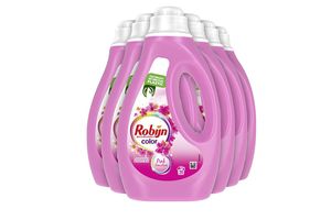 6 flessen Robijn-wasmiddel Pink Sensation (1 L)