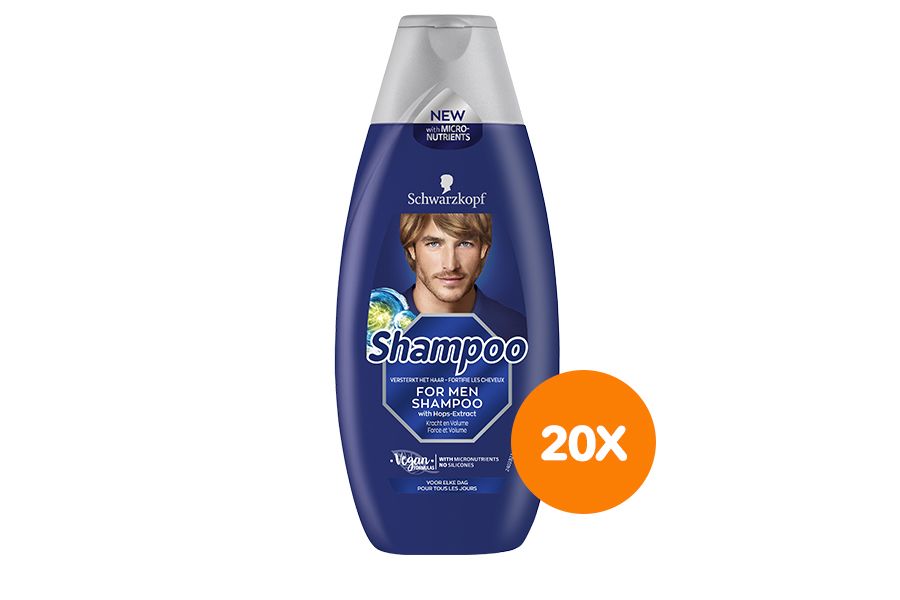 20 flessen shampoo van Schwarzkopf (400 ml)
