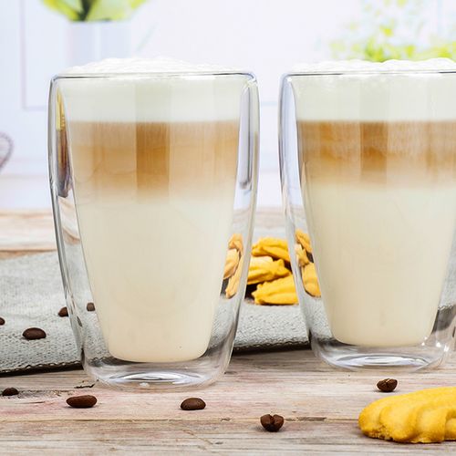 2 latte macchiato-glazen